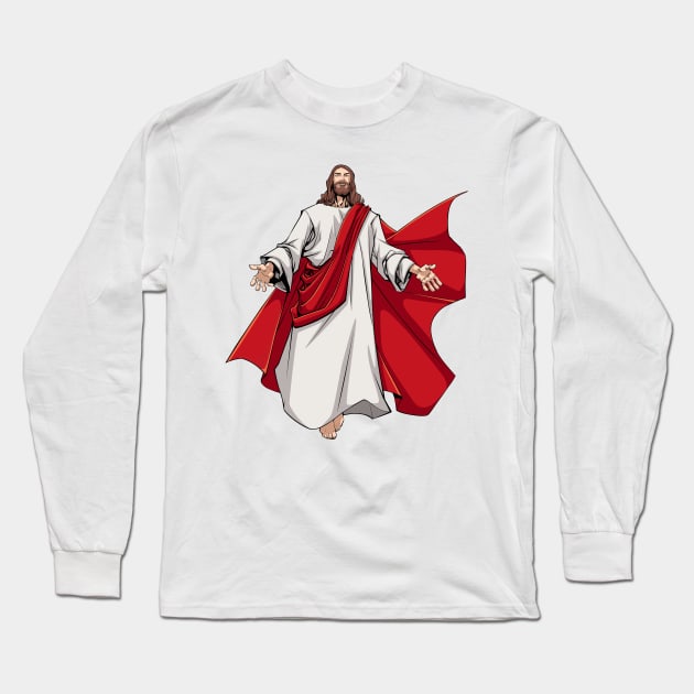 Jesus Open Arms Long Sleeve T-Shirt by Malchev